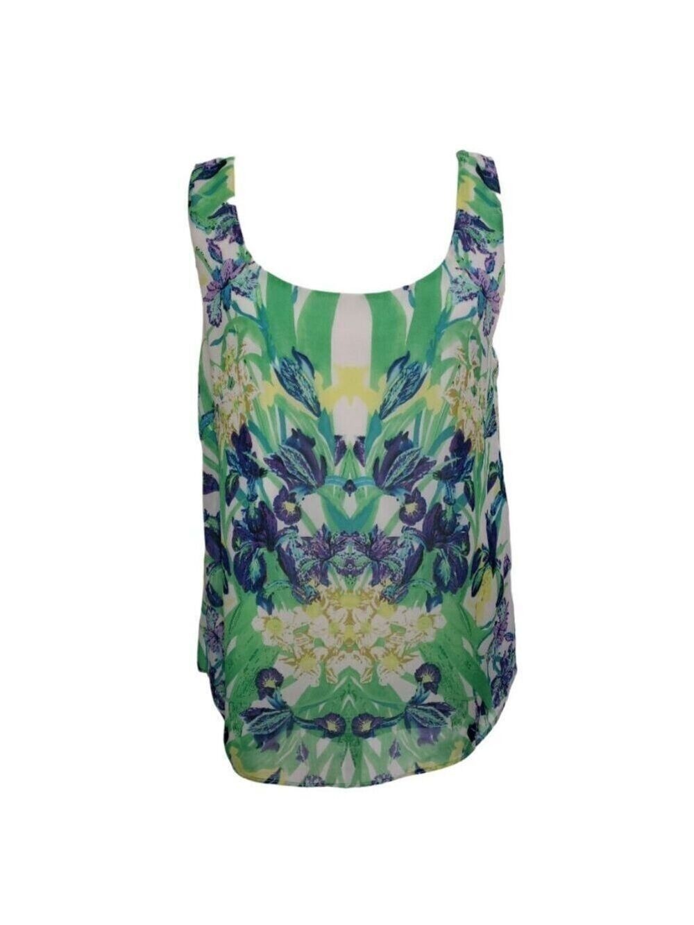 Betsey Johnson Women's Sleeveless Printed Blouse 12